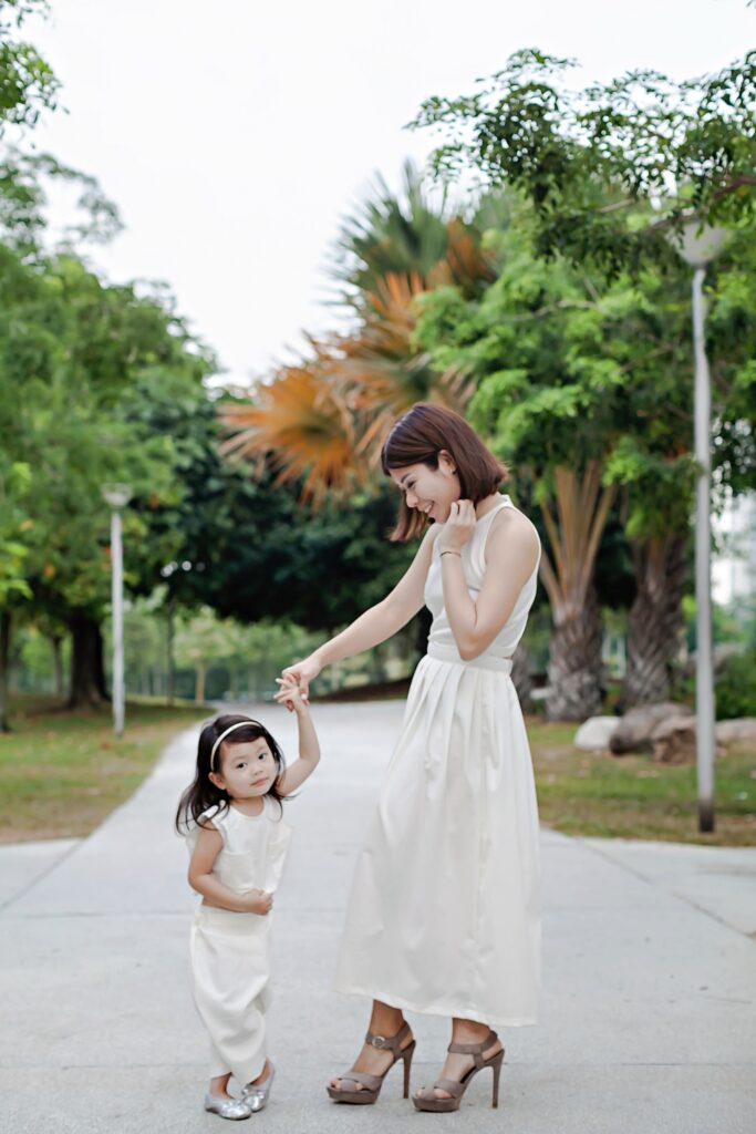 Michelle Chai and her daughter.